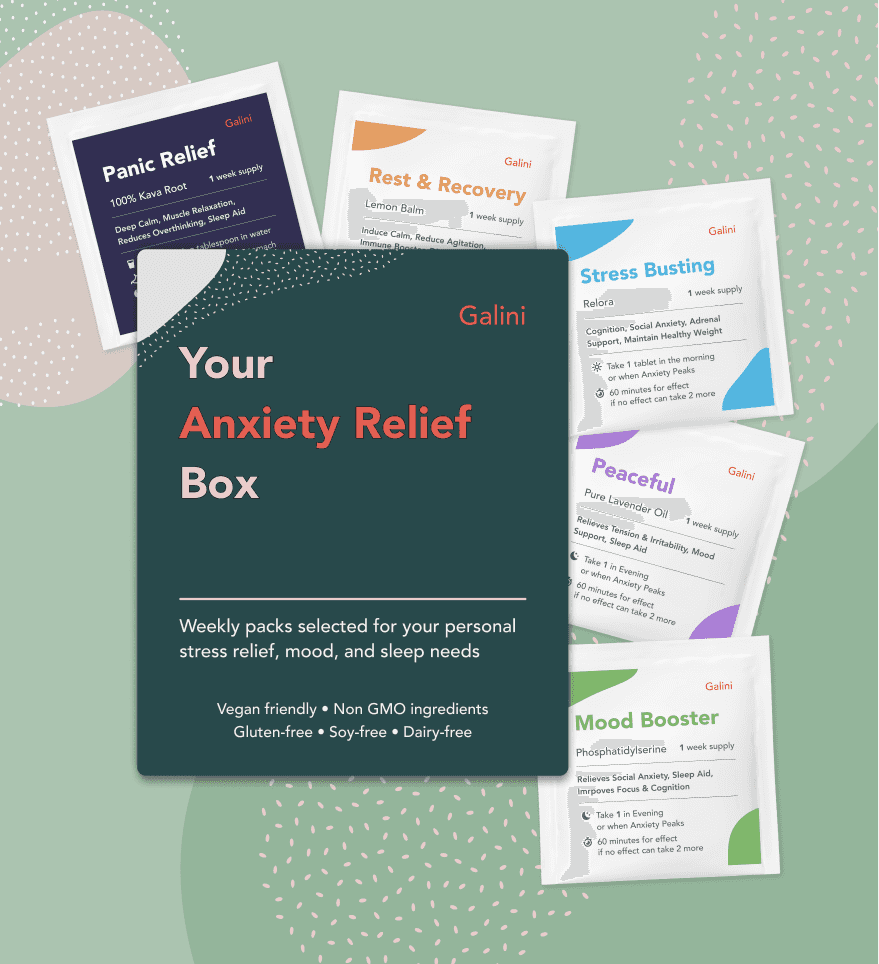 Anxiety relief box of supplements